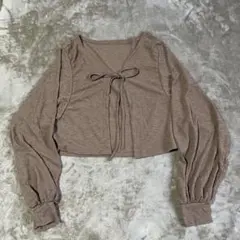 Dazy ブラウン クロップドトップ XL