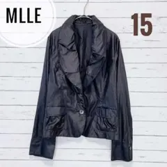 1885【メル】2WAYカラーテーラードジャケット 光沢感 ポリエステル製