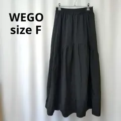 WEGO ティアードロングスカート ブラック フリーサイズのサムネイル