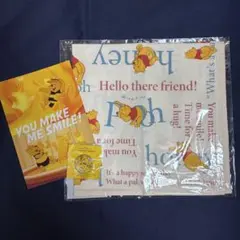 プーさん　くまのプーさん　おひさまマーケット　クロス　バンダナ　缶バッチ　葉書