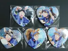 忍たま　五年生　ナンジャタウン　ハート缶バッジ　5点セット