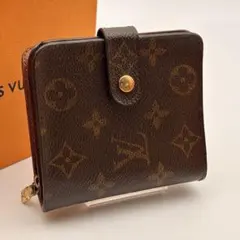【鑑定済み】ルイヴィトン✨モノグラム✨2つ折り財布✨コンパクトジップ