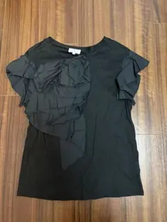 LANVIN en Bleu フリルカットソー ブラック 38のサムネイル