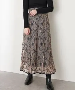 ＊限定値下げ＊ナチュラルクチュール♡長さ変えられるパイピングレーススカート