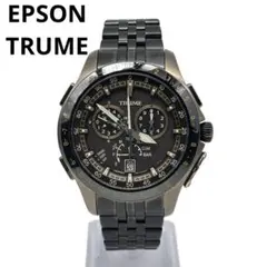 【美品】エプソン TRUME ソーラー電波腕時計 メンズ チタン/セラミックQ9 2026年最新】エプソン EPSON TRUMEの人気アイテム - メルカリ