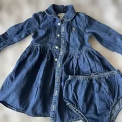 デニムシャツワンピース 80cm パンツ付き　ラルフローレン