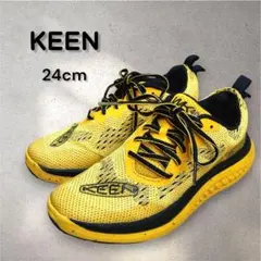 KEEN WK400 ウォーキングシューズ イエロー スニーカー 24cmのサムネイル