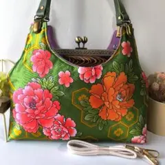 ジョリーフルール♥あおりがま口バッグ♥ハンドメイド ジョリーフルール♥あおりがま口バッグ♥ハンドメイド - メルカリ