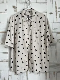 H&M ミッキーマウス柄 半袖シャツ 美品