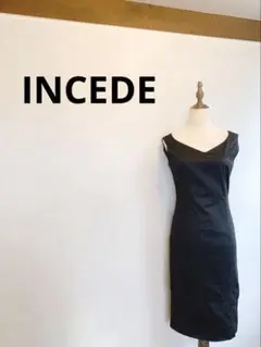 【極美品】INCEDE ブラックタイトワンピース709