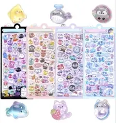 ボンボンドロップシール4枚セット　3D