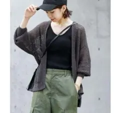 アーバンリサーチ　透かし柄ガウンカーディガン URBAN RESEARCH