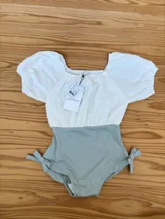 【最終値下げ】memnolie パフスリーブ水着 120cm 新品未使用