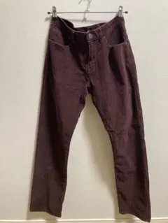 Gap コーデュロイストレートフィットパンツ 31/32 ダークレッドブラウン