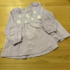 petit main 花柄刺繍 Tシャツ 180