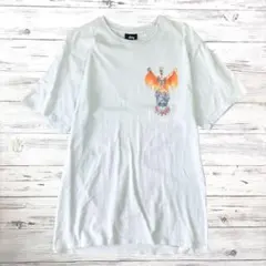 ステューシー プリントTシャツ ライトブルー M 2072