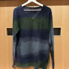 Johnbull Vネック グラデーションニットのサムネイル