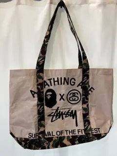 【送料無料】非売品 A BATHING APE x Stussy トートバッグのサムネイル