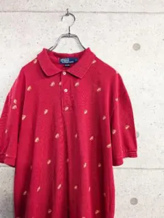 Polo by Ralph Lauren ポロシャツ　カニ柄　L　赤