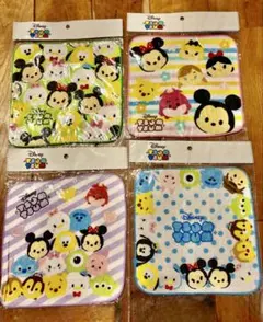 ディズニー ツムツム プチタオル4枚セット 新品 入園入学