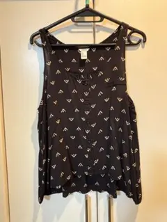 FOREVER21 黒 幾何学模様 タンクトップ M