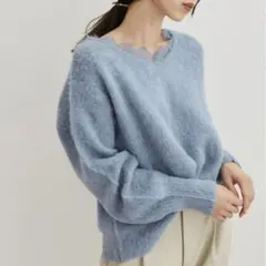 VIS 【前後2WAY】レースドッキングニットプルオーバー