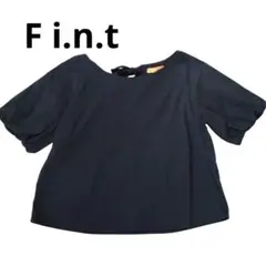 F i.n.t　フィント　バックリボン 半袖ブラウス ブラック