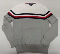 TOMMY HILFIGER　セーター　グレー/ホワイト　サイズL