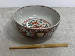 新品保管品 和食器 鉢 ボウル 木製お箸 鳥と花模様 陶器のサムネイル