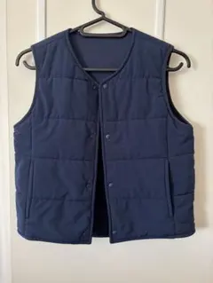 【キッズ】ネイビー ダウンベスト 中綿ベスト130cm