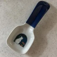 猫柄 陶器製 スプーンレスト