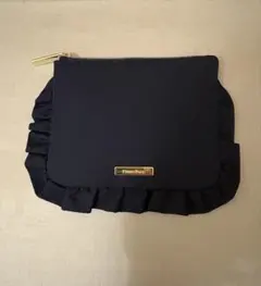 Francfranc ティッシュ入れ付きミニポーチ ネイビー