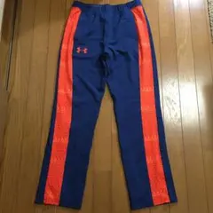 UNDER ARMOUR ジャージパンツ 下　レディースＭ　ネイビー/オレンジのサムネイル