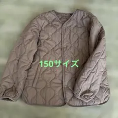 値下げユニクロ 150 キルティング ジャケット　　アウター ブラウン