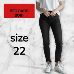 【20thモデル】 REDCARD デニム パンツ スリムフィット ブラック　S