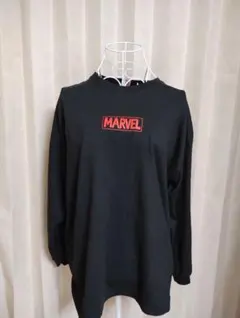 MARVEL レディース長袖Tシャツ 黒のサムネイル