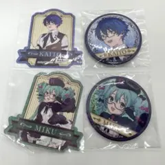 初音ミク 缶バッジ&ステッカー セット。