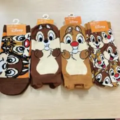 Disney チップとデール ソックス 4足セット 23-25cm
