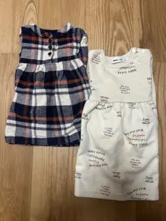 Noeil ワンピース 2着セット　BeBe 90 ベベワンピース