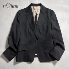 n♡line/テーラードジャケット/佐々木希/オフィス/ドット柄/背抜き/7号