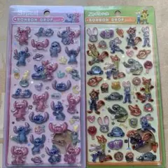 スティッチ ズートピア ボンボンドロップシール 2枚セット