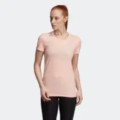 【滑らかな着心地】adidas アディダス ランニング Tシャツ ピンク
