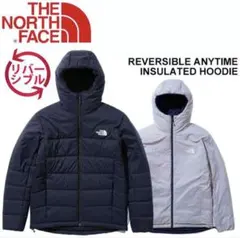 美品 ノースフェイス リバーシブル ネイビー