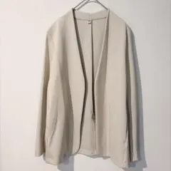 UNIQLO ノーカラージャケット ベージュ Mサイズ　長袖　お宮参り