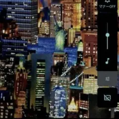 NY夜景柄·シルバーラメ入り 110cm　KANVAS