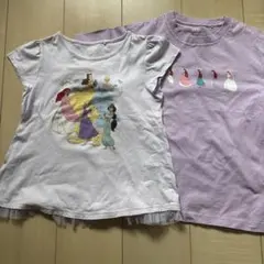 ユニクロディズニープリンセス Tシャツ 130cm 2枚セット