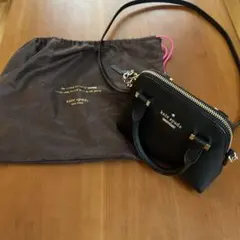 kate spade ブラックショルダーバッグ