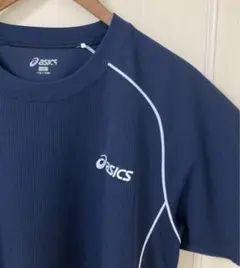 【美品】asics アシックス メンズ トレーニングウエア L ネイビー