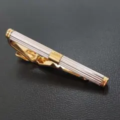 エステーデュポン　ネクタイピン　シルバー×ゴールド色