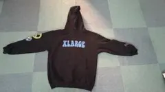 XLARGE 花柄刺繍 フード付きパーカー